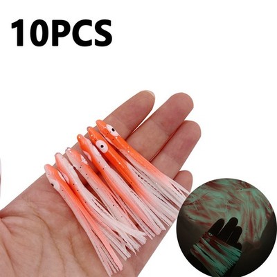 Squid Fishing Lure Easy To Use Glow In The Dark Luminous Effect Pack Of 10