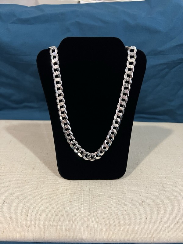 925 Sterling Silver Mens Womens Curb Cuban Link Chain Necklace 22"