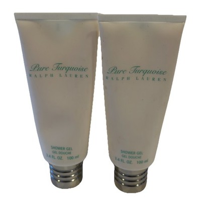 RALPH LAUREN PURE TURQUOISE 2 X 3.4OZ SHOWER GEL HARD TO FIND LOT For 2 PCs.