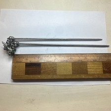 Silver Metal Hair Pins Set of 2 Flying Pig 6in