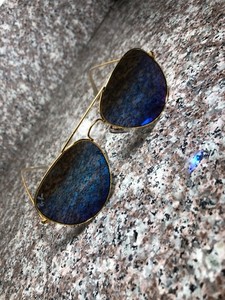 Ray-Ban RB3025 Aviator Pilot Sunglasses Gold Frame Blue Lens 58-14 mm