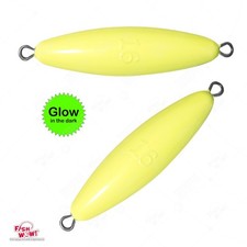 2pcs Eddie Bomb 450g ALL GLOW Bluefin tuna Vertical Fast fat Sinking Torpedo