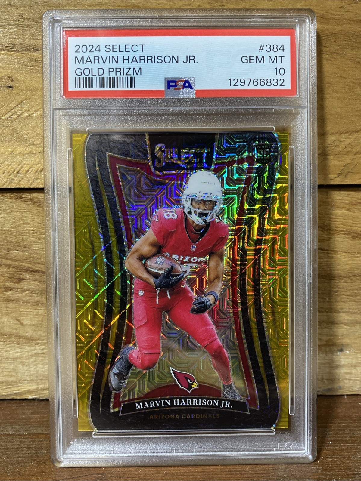 2024 Select Marvin Harrison Jr. Gold Prizm Suite Level 5/10 PSA 10