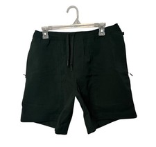 Lululemon Realxed Fit Pull On Shorts Mens Large Dark Green Light Woven Train Gym