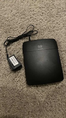 Cisco Linksys E1200 Wireless-N300 WiFi Router 4-Port 2.4GHz w/ Adapter