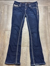 Rock Revival Yui Jeans Easy Boot Size 27 Dark Blue Measures 29x28
