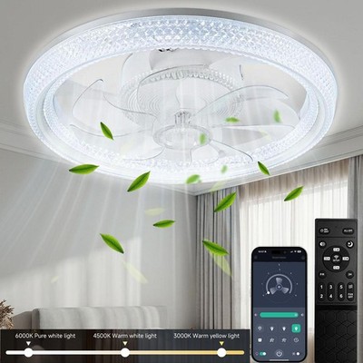 LED Deckenventilator Beleuchtung Fernbedienung Deckenlampe Schlafzimmer Lüfter
