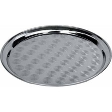 Winco STRS14 14 in Round Stainless Steel Serving Tray