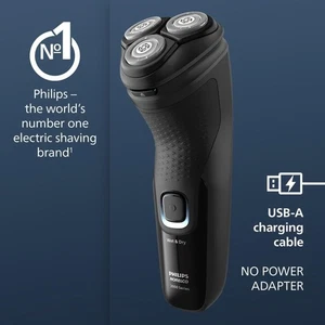Philips Norelco Shaver 2400 Series Wet/Dry, Pop-up Trimmer, X3001/90, Black