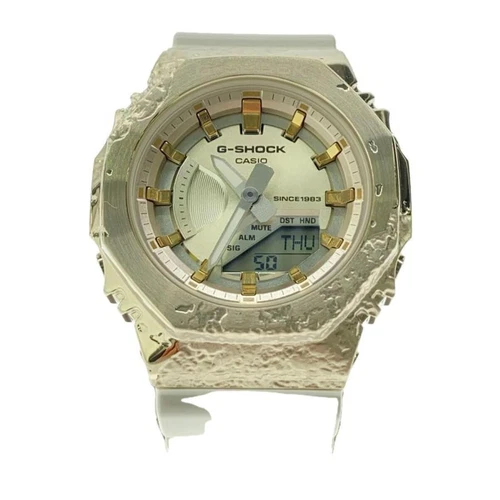 Casio Watch/Analog/Rubber/Gld/Wht/Gm-S2140Gem