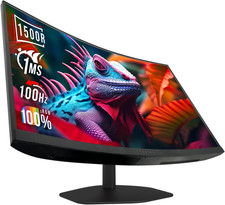 New Curved 27-Inch Gaming Monitor 1500R 100Hz HDMI X2 Displayport 1Ms 100 Srgb,