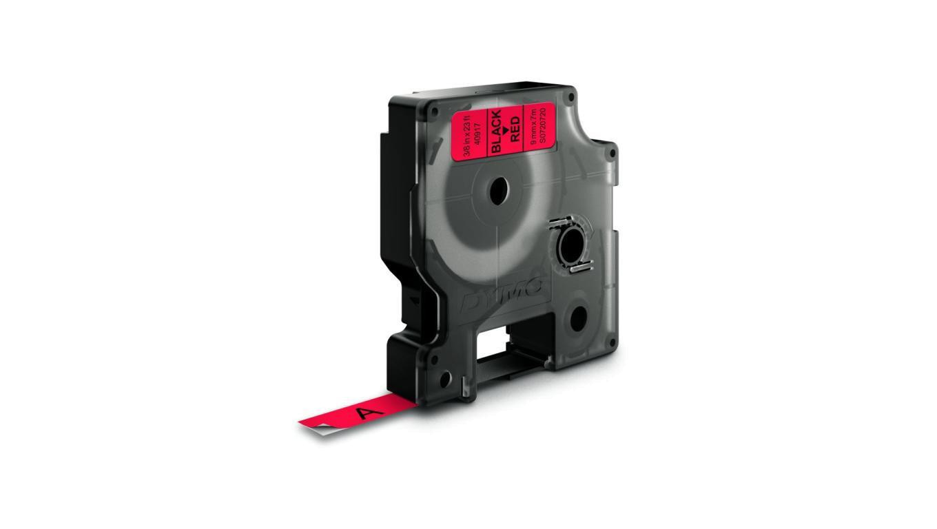 D1 Tape 9mm x 7m Black / Red /T2UK