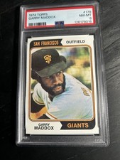 1974 Topps #178 Garry Maddox PSA 8 San Francisco Giants