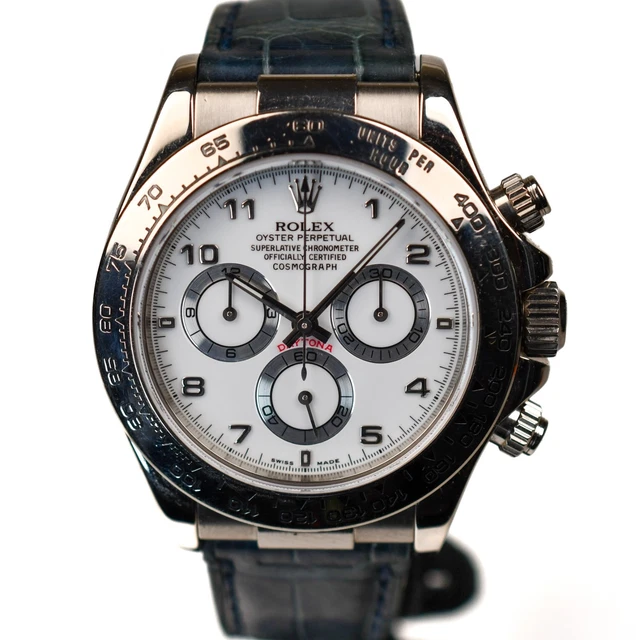 Rolex Daytona 18k WG 116519 eBay Live July 10 7PM Eastern K 2003 Automatic 4130