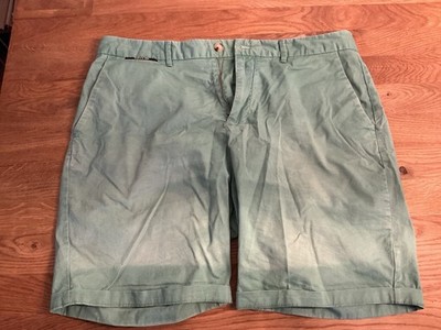Scotch & Soda Herren Kurze Hose Bermuda Grün W36, used Look