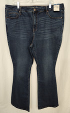 New Terra  Sky Jeans Women's Plus size 18P Bootcut High Rise Blue Denim