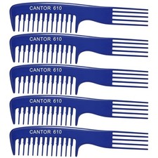 Cantor Lift Teasing Wide Tooth Comb - 5 Pack Chemical and 5 Pack, Navy Blue
