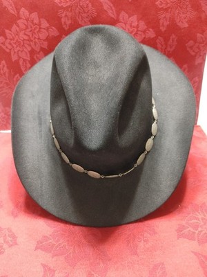 Resistol Black Cowboy Hat Inside Measurement 21 &1/2''  Self-Conforming Small USA