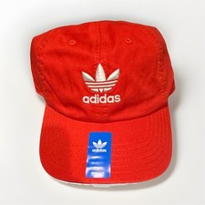 adidas Originals Youth Red Baseball Cap Boys Adjustable Embroidered Logo