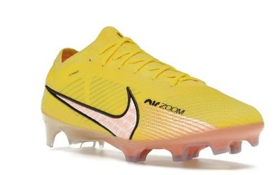 Men's Size 5.5 Nike Zoom Vapor 15 Elite FG Yellow Strike Sunset Glow DJ4978-781