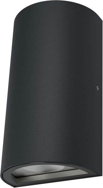 Osram Led AußEnleuchte Updown Wandleuchte Rund Dunkelgrau Aluminium IP44-image