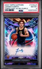 2024-25 Topps Chrome Sapphire Johnny Furphy Purple Rookie Auto PSA 8 #/10
