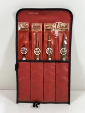 Mac Tools 4 Piece 8'' File Set W/ Roll Up Bag Set NO. SCBF 4K Bag KB 206
