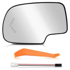 Mirror Glass with Heated Turn Signal Fits for Chevy Left Driver Side