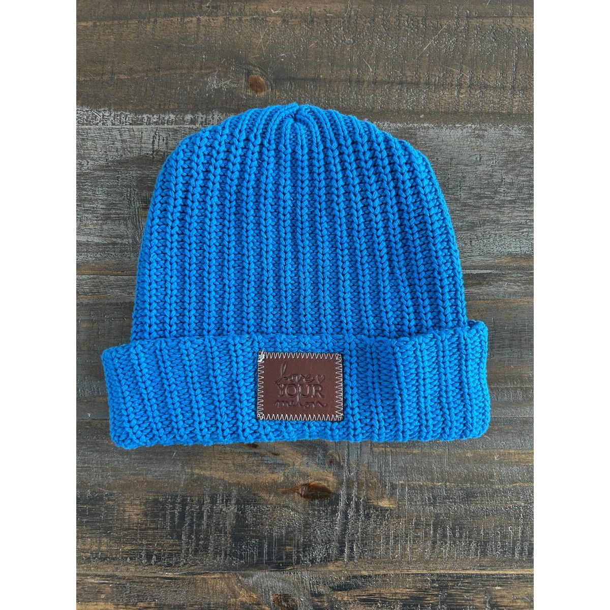 Love Your Melon OS Red Blue White Chunky Knit Slouchy Beanie Hat Love Your Melon + Candyland POM Beanie - Candyland Store main image 2