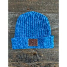 Love Your Melon Oversize Slouch Cuffed Beanie Chunky Knit Hat Blue USA