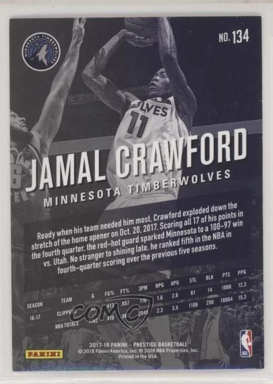 2017-18 Panini Prestige Jamal Crawford #134 - Image 2 of 2