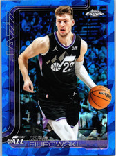 2025-26 Topps Chrome Sapphire Kyle Filipowski #213 Sapphire Ice Utah Jazz