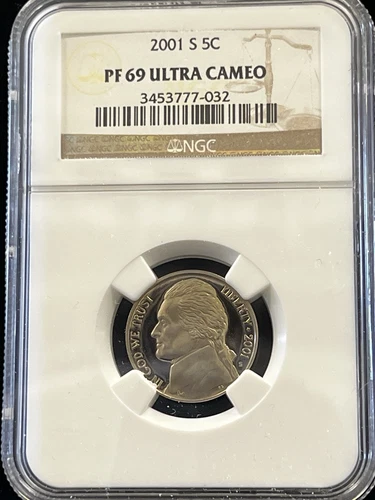 2001 S Jefferson Nickel NGC PF69 Ultra Cameo