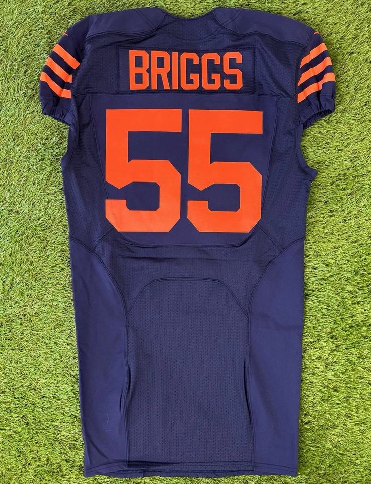 Camiseta deportiva del juego emitida por el equipo de fútbol americano retro auténtico de los Chicago Bears Lance Briggs Foto 2 de 4