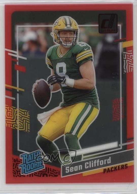2023 Panini Clearly Donruss Rated Red /49 Sean Clifford #82 Rookie RC 16wc