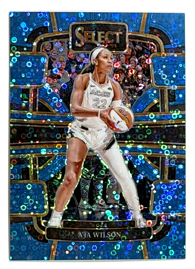 2024 PANINI WNBA SELECT A’JA WILSON CONCOURSE BLUE DISCO PRIZM /125