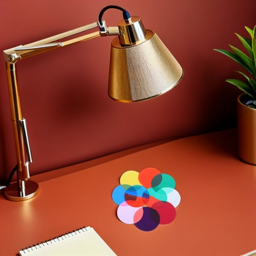  Set of 4 Ambient Light Color Film Colored Gels for Lights Diffusers Window - Zdjęcie 11 z 12