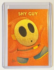 Shy Guy Limited Gold Plated Artist Signed "Super Mario Bros." Trading Card 1/1