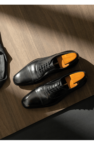 Zapatos Oxford Para Hombres Cuero Real Cuero de Vaca Con Cordones Vestido Formal Negocios Boda Talla - Imagen 10 de 17