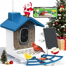 Smart Bird Feeder with Camera,Bird House Camera with Solar Panel,FHD Birds Ca...