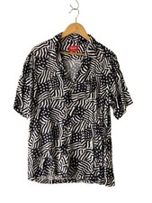 Supreme Short Sleeve Shirt M Rayon BLK All Over Pattern