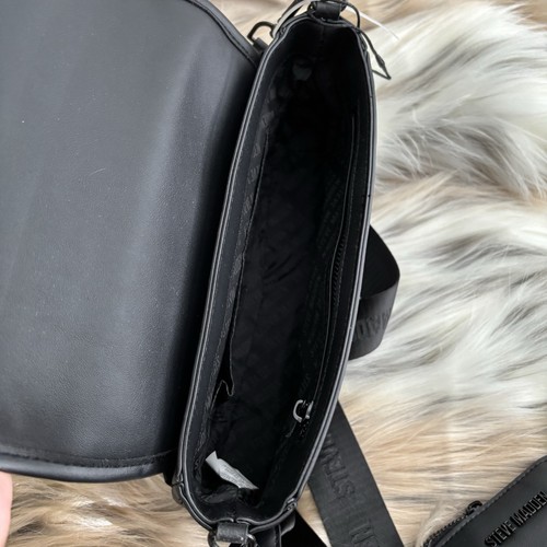 Steve Madden Handtasche Schulter Crossbody Canvas schwarz klein 10"x 5"x 2" - Bild 8 von 9