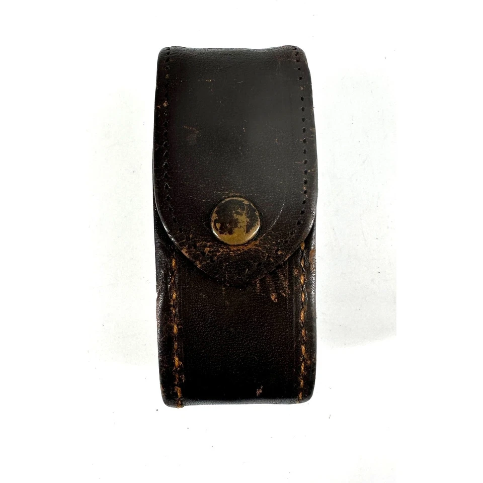 Estuche de cuero vintage GE medidor de luz marrón con forro de terciopelo fotografía Foto 4 de 4