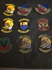Lot of 9 Vintage Original Gov’t Issue US Air Force Patches Rare Pairs 