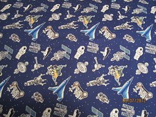 Astronaut space shuttle sattelite rockets baby toddler sheet set dk blue