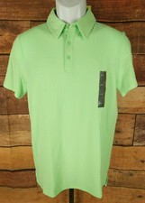 All in Motion mens S Pique Golf Polo Shirt Neon Green S/S Moisture Wicking NWT