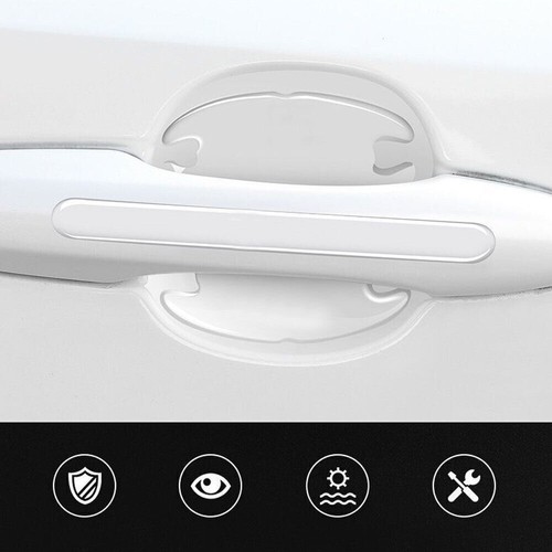 Car Door Handle Bowl Sticker Protector Film Anti Scratch Cover Decor Accessories - Foto 2 di 16