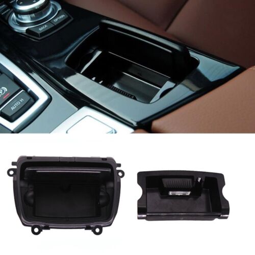 Per BMW Serie 5 F10 F11 F18 console centrale anteriore posacenere fodera nero - Foto 1 di 10