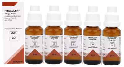 Pack Of 5 ADEL 20 Proaller Drop For Allergies, Severe Itching, Skin infections
