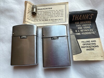 Vintage Sarome GAS Lighter ~ Made in Japan  Refill Adaptor Instructions Included
